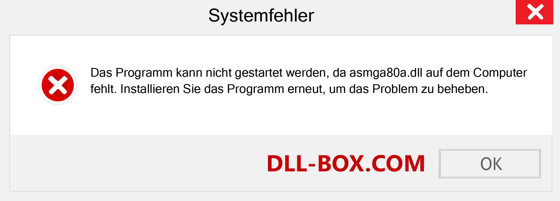 asmga80a.dll-Datei fehlt?. Download für Windows 7, 8, 10 - Fix asmga80a dll Missing Error unter Windows, Fotos, Bildern