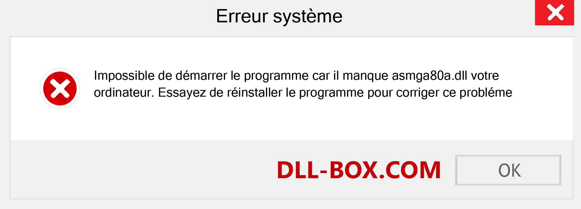 Le fichier asmga80a.dll est manquant ?. Télécharger pour Windows 7, 8, 10 - Correction de l'erreur manquante asmga80a dll sur Windows, photos, images